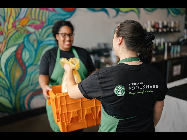 Watch Starbucks FoodShare food donation program supports hunger relief in communities on YouTube.