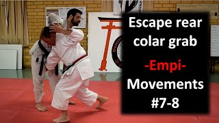 Escape Rear Colar Grab - Empi - Bunkai/Application - Movements #7-8