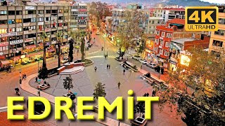 Edremit Walking Tour 4K UHD 50fps | Balıkesir Edremit city center walk