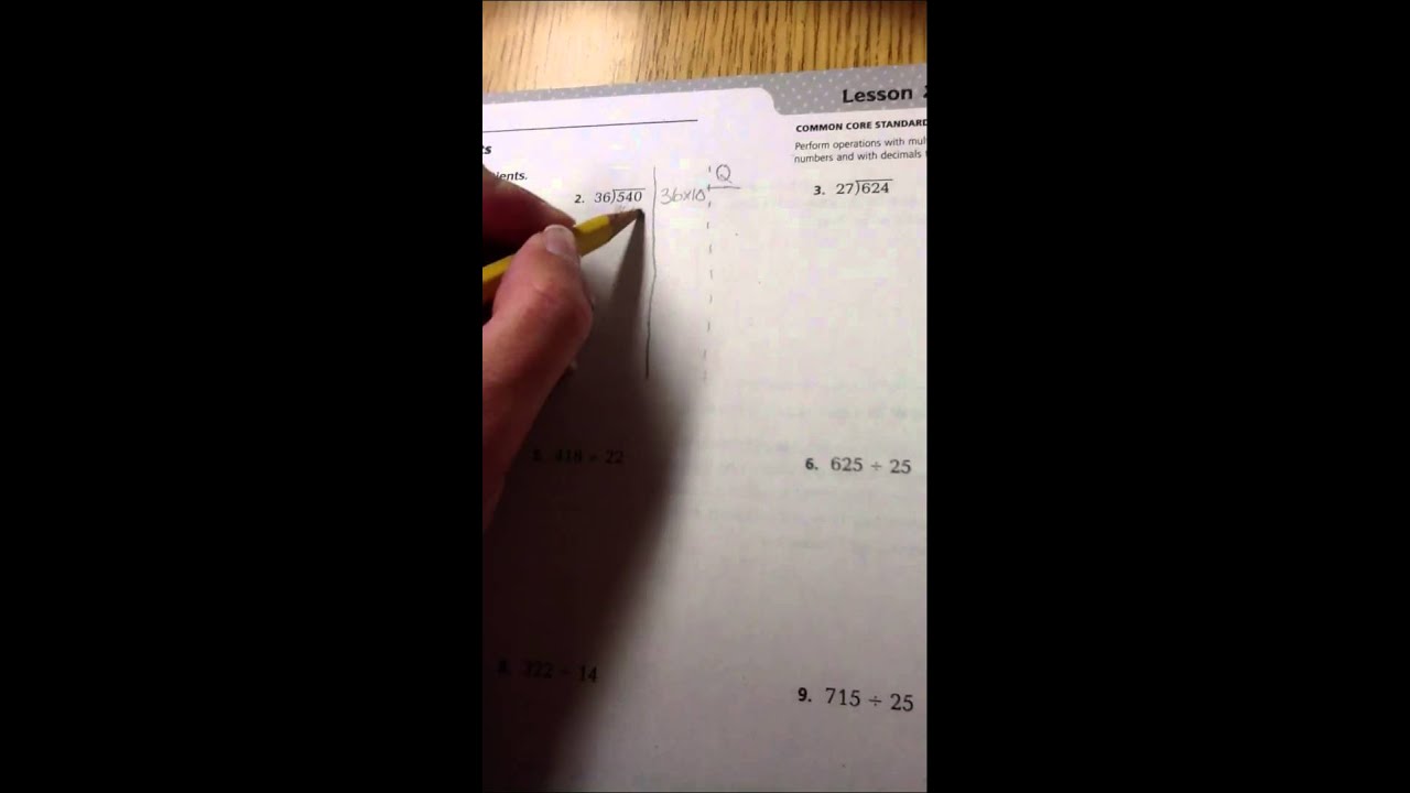 5th grade go math unit 2 lesson 4 homework - YouTube