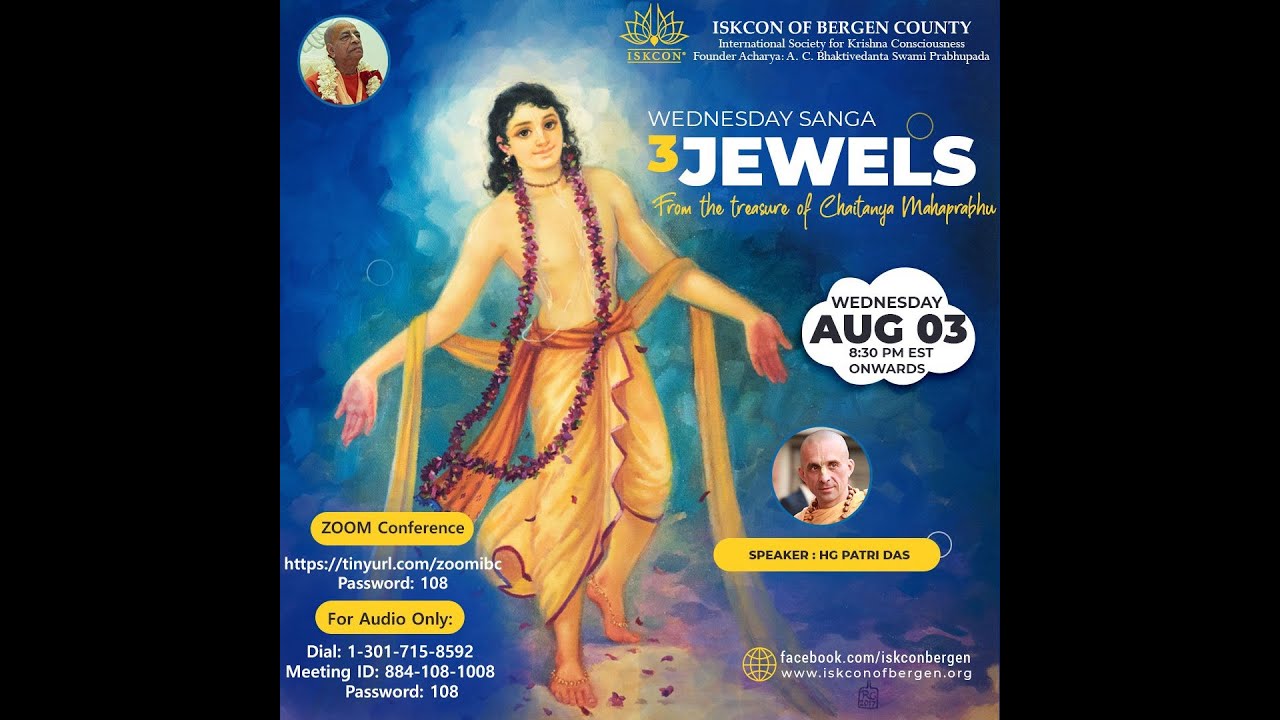 Three Jewels From the Treasure of Chaitanya Mahaprabhu - By Patri Das