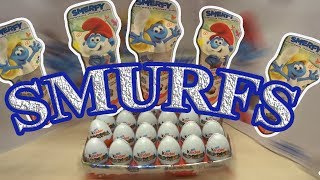 SMURFS: THE LOST VILLAGE 44 Kinder Surprise eggs Unboxing video 2017 (eng Subtitles)