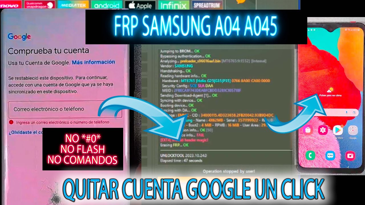 FRP SAMSUNG A04 REMOVE GOOGLE ACCOUNT UNLOCKTOOL A045 MTK FRP SAMSUNG A04 REMOVE GOOGLE ACCOUNT UNLOCKTOOL A045 MTK