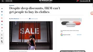 H & M Can't Get Customers To Buy Their Clothing Anymore