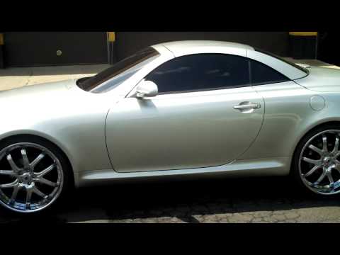 This lexus sc 430 feature 22 inch Asanti wheels. The rims are 22x9 in the 