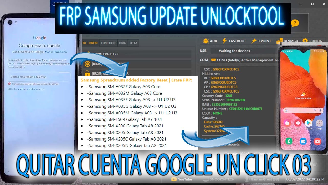 FRP A03 A03 CORE REMOVE GOOGLE ACCOUNT UNLOCKTOOL FRP A03 A03 CORE REMOVE GOOGLE ACCOUNT UNLOCKTOOL