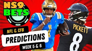 Week 6 College Football and Week 5 NFL Betting Predictions | NS9BETS