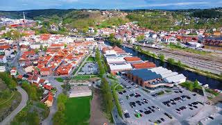 Halden City, Norway Fredriksten Fortress - 4K Drone Footage
