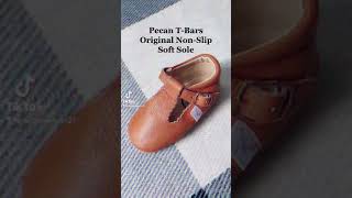Little Love Bug - Pecan T-Bars Original Non-Slip Soft Sole