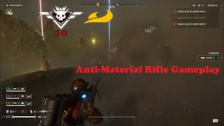 Anti-Material Rifle Jump Pack Gameplay No Commentary, D10, No Deaths Helldivers 2