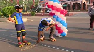 Indian Boy Made World Record in Slalom Skating - Live Video Indian Boy Made World Record in Slalom Skating - Live Video