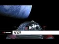 "Starman" set out on space trip after big rocket launch