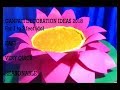 Ganpati Decoration ideas for home 2018| Eco friendly LOTUS |DIY Makhar decoration|Ganesh Sinhasan