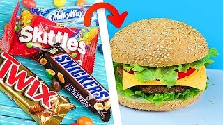 Making Food Out Of Candy! Candy vs Real Food Challenge