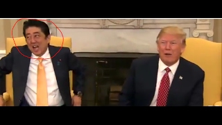 Hilarious Handshake Trump VS Abe Japanese Prime Minister
