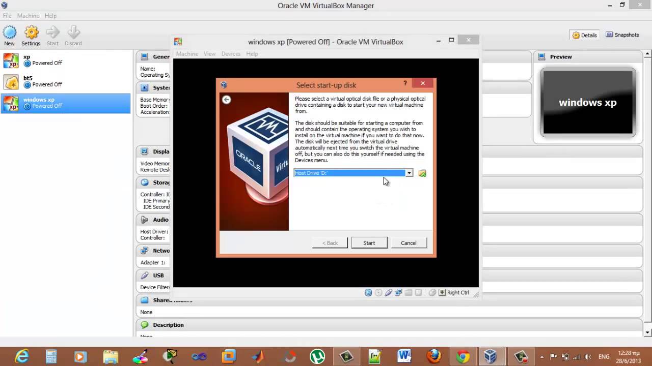 windows xp virtualbox