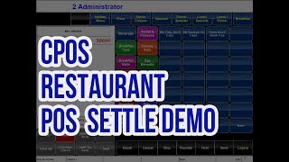 Cpos Pos - Restaurant POS system Settle Screen |Cyber-comm Technologies