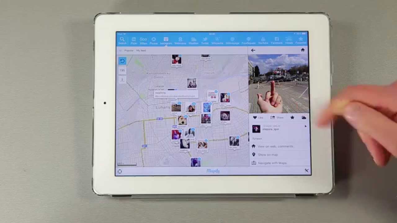 iPad rakendus Mapify laob sotsiaalmeedia maailmakaardile - YouTube
