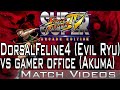 DorsalFeline4 (Evil Ryu) vs gamer office (Akuma) SSF4 AE 2012 Match Video HD Super Street Fighter 4