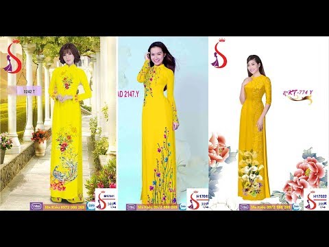 100 MẪU ÁO DÀI VÀNG ĐẸP & DUYÊN DÁNG l Vải Áo Dài S