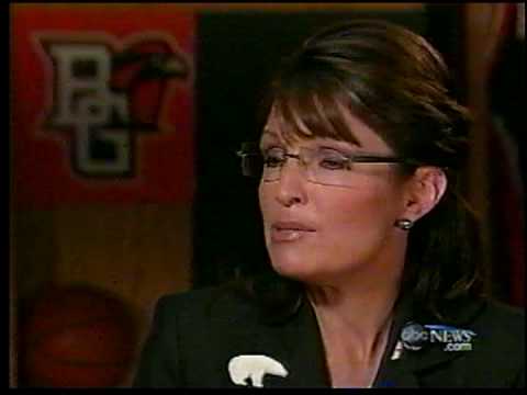Elizabeth Vargas interview Gov Sarah Palin on abc's 20/20 airing Holloween 10-31-08