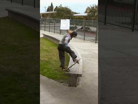 😮 How Many Tricks On A Long Curved Ledge?!