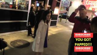 Aubrey K Miller Greets Fans As She Leaves Stella Barra In Hollywood