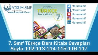 7. Sınıf Türkçe Ders Kitabı 112-113-114-115-116-117 Sayfa Cevapları MEB Yayınlar