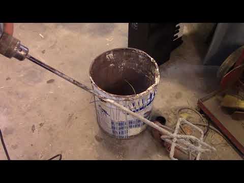 easy way to mix bags of concrete