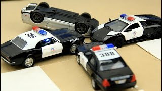 Toy police chase cars. Toys for Kids.