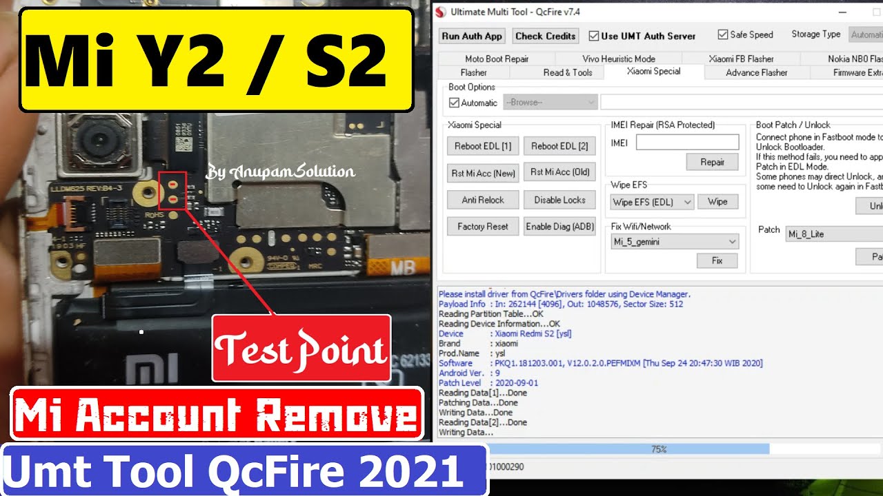 Redmi S2 / Y2 Mi Account Remove Permanently UMT Pro || Redmi S2 / Y2 Mi Account Remove Permanently UMT Pro ||