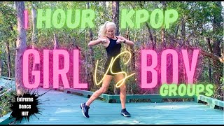1 HOUR KPOP Girl vs Boy Groups Extreme Dance HIIT