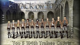 Attack On Anshingeki No Kyojin Top 5 104Th Trainee Cadets 200Th Video