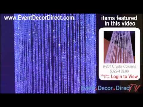 Event Decor Direct TV Dramatic Iridescent Crystal Column for Weddings