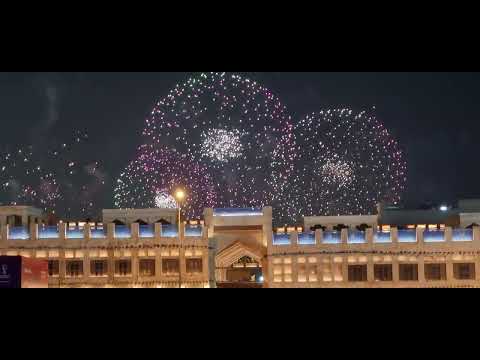 Fan Festival Opening Ceremony Welcome to Qatar with Drone show & Firework
