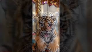 Tigers Also Have A Girly Heart. Loves To Play On The Merry-Go-Round.