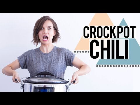 VIDEO : slowcooker / crockpot chili for chilly days! - please enjoy the thumbnail for this video. theplease enjoy the thumbnail for this video. thecrockpotwas really heavy to hold. tweet me! http://www.twitter.com/ingridnilsen or tag ...