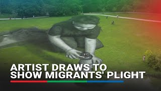 Artist Draws Lighthouse, Child Fresco To Show Migrants' Plight