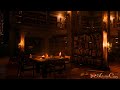 OLD LIBRARY AMBIENCE: Rain Sounds, Book Sounds, Writing Sounds, Candle Flame Crackle