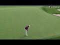Graeme McDowell successfully navigates his long putt for birdie at Barclays