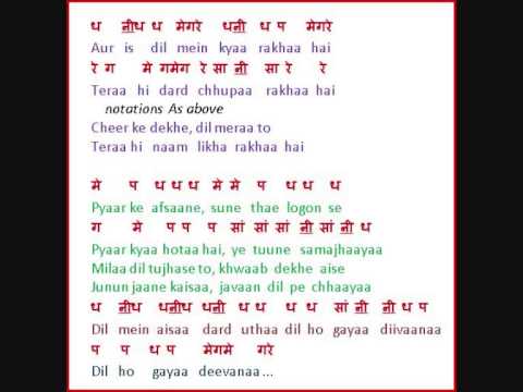Aur is dil mein kya rakha hai lyrics and notations