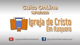 Culto OnLine 18/10/2020