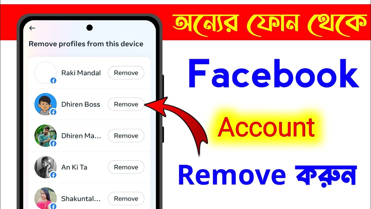 Facebook account remove option Facebook account remove option