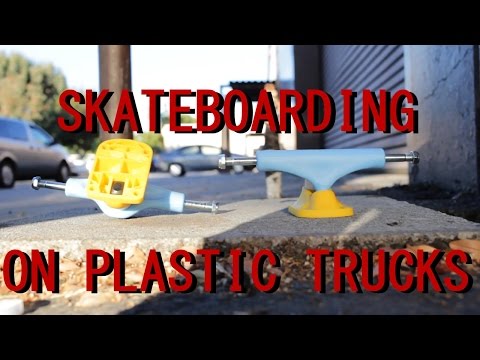 Skateboarding On Plastic Trucks