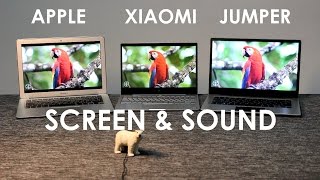 Macbook Air - Mi Notebook Air - Jumper Ezbook 3 - Screen & Sound Comparison - Karşılaştırma