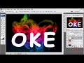 image Membuat Efek Teks Asap Glow Warna Warni