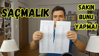 Oxford 3000 Kelime Listesi Saçmalığı
