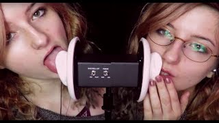 ASMR- Twin Ear Licking, Kissing, and Other Mouth Sounds