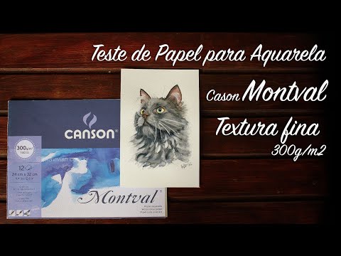Teste de Papéis de Aquarela 5 de 6: Canson Montval Textura fina 300g/m2