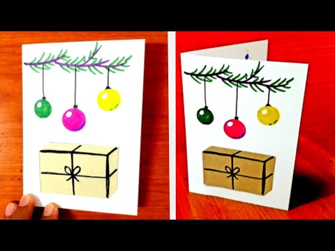 วาดรูป,ทำการ์ดอวยพร ปีใหม่ | How to make New year card , craft , DIY ,,